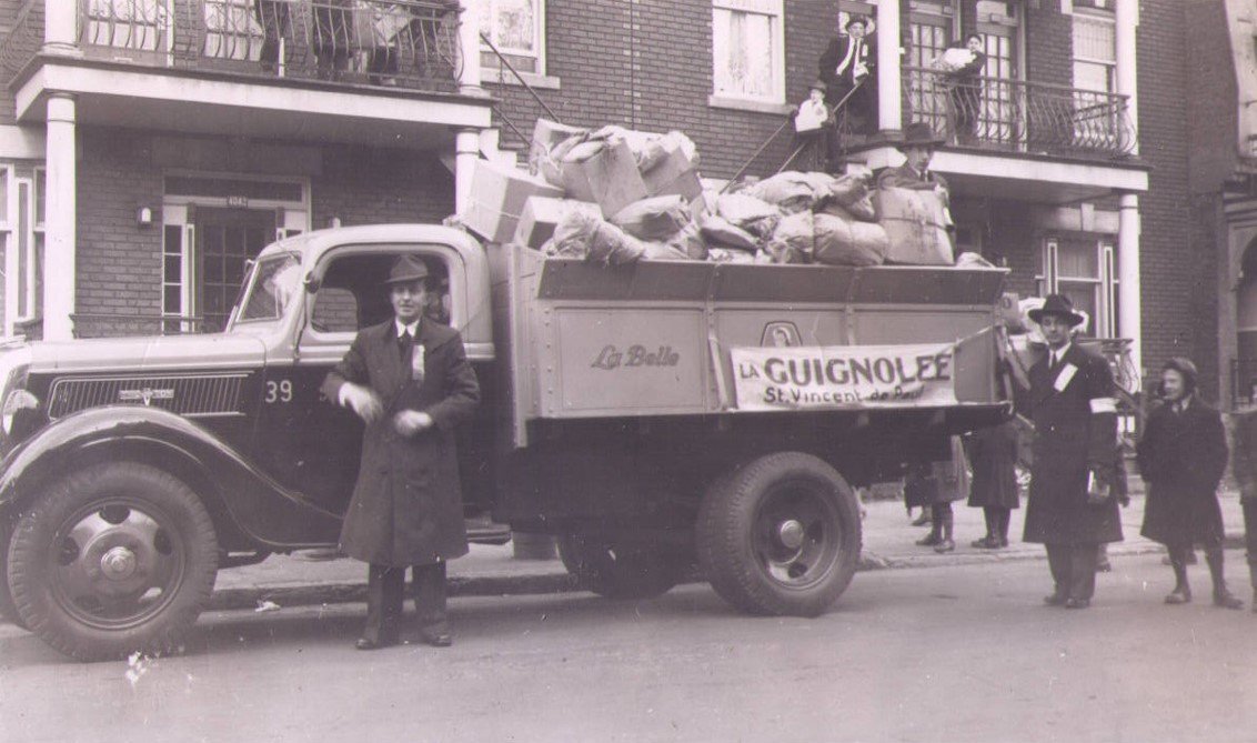 Camion de la Guignolée, photo d’archives de la Société de Saint-Vincent de Paul